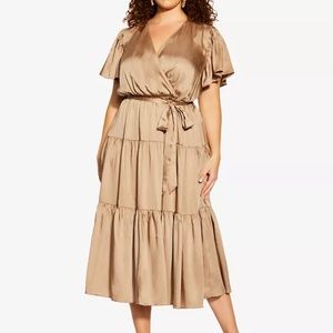 Tiered Sweetness Maxi Dress - soft gold (NWT)